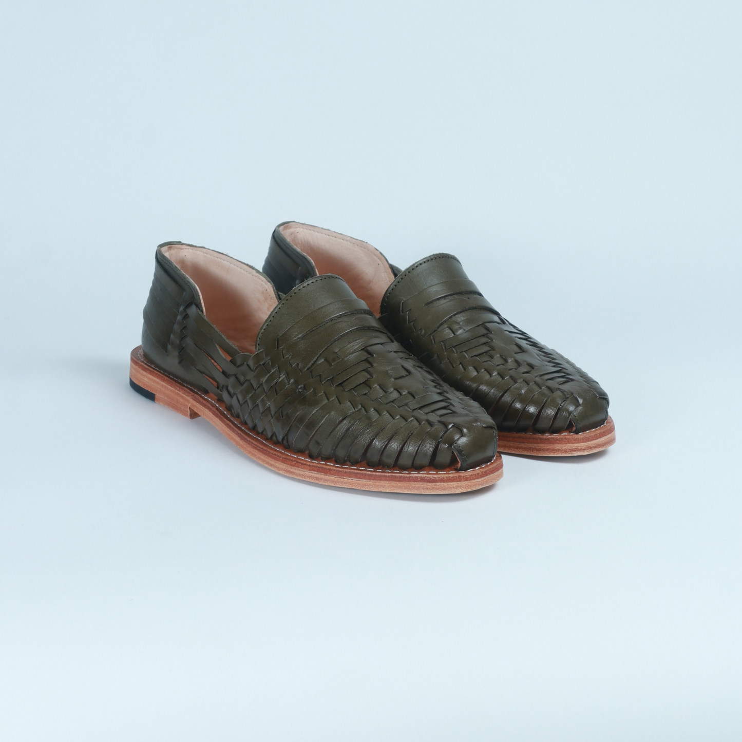 Olive Green Leather Sebastian Loafer