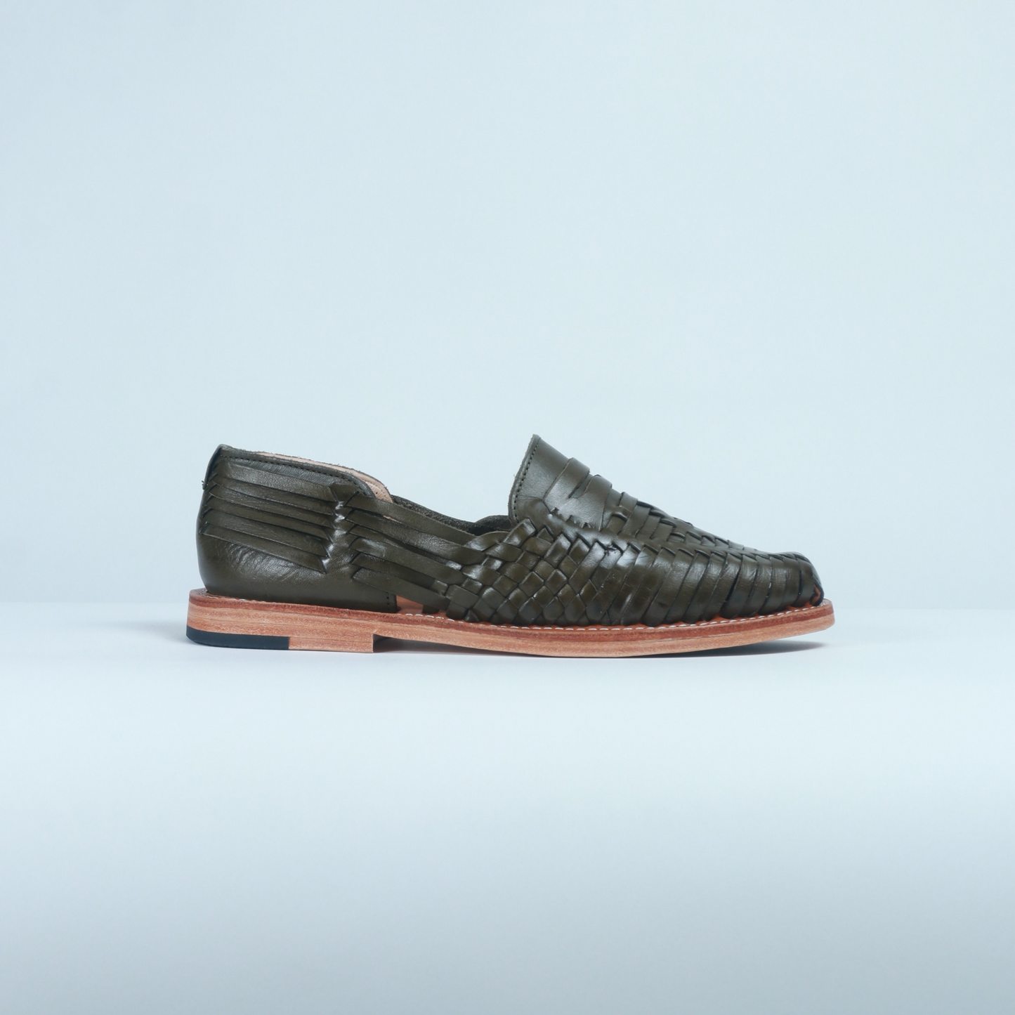 Olive Green Leather Sebastian Loafer