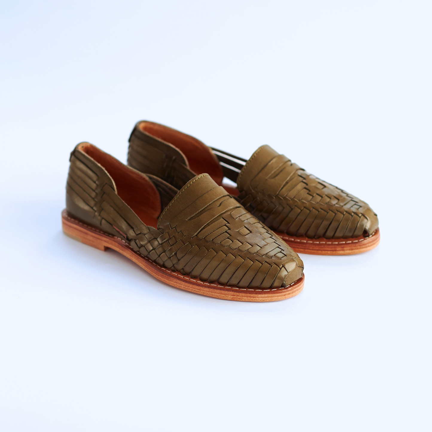 Olive Green Leather Sebastian Loafer
