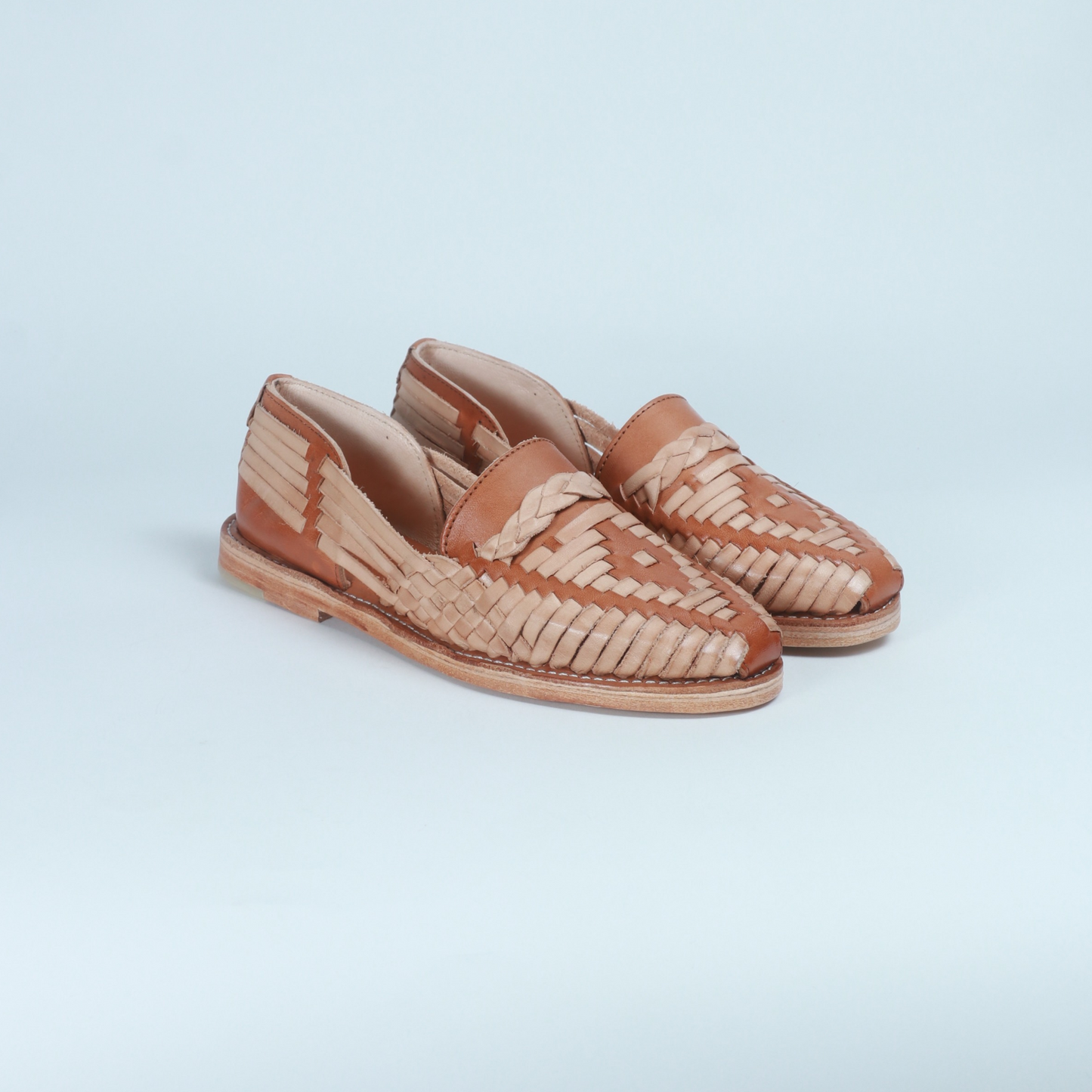 Tan and Cream Leather Isabel Loafer