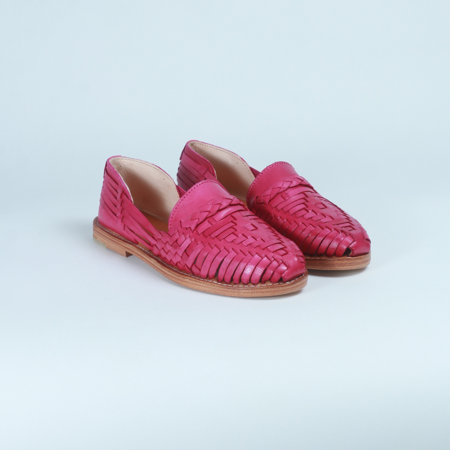 Fuchsia Pink Leather Isabel Loafer