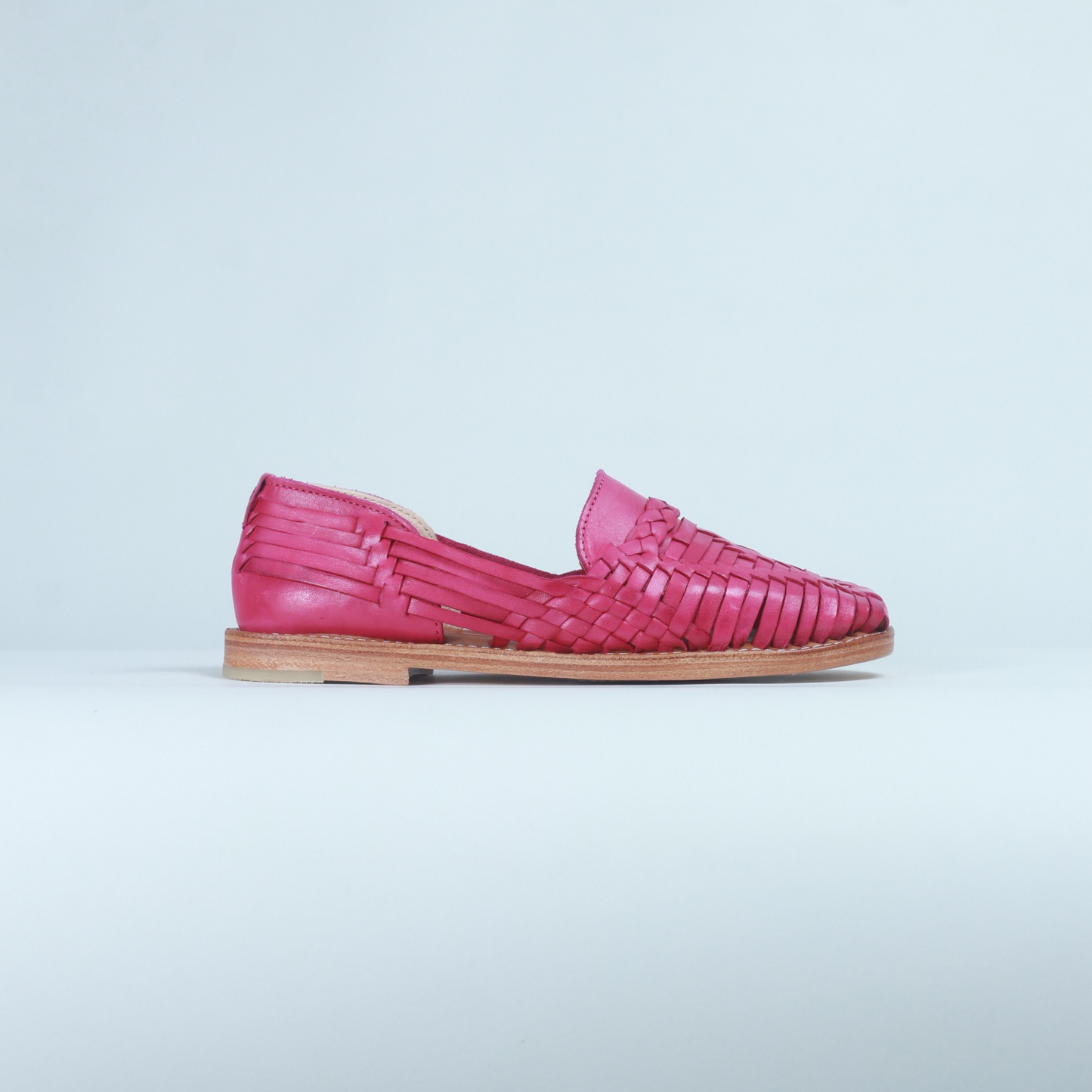 Fuchsia Pink Leather Isabel Loafer